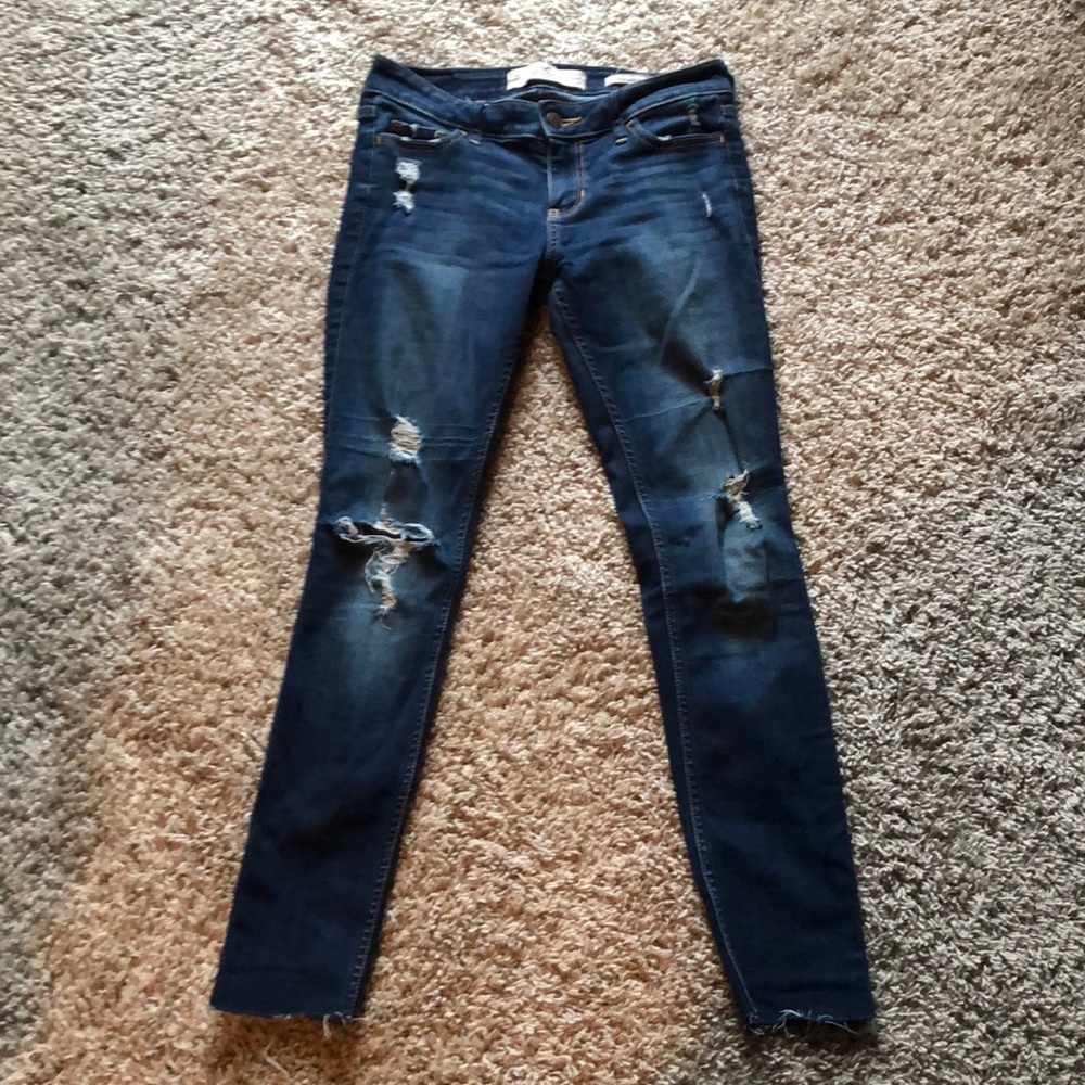 Hollister Low rise Distressed Skinny Jeans